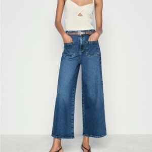 Zara Deep Blue Flare Jeans